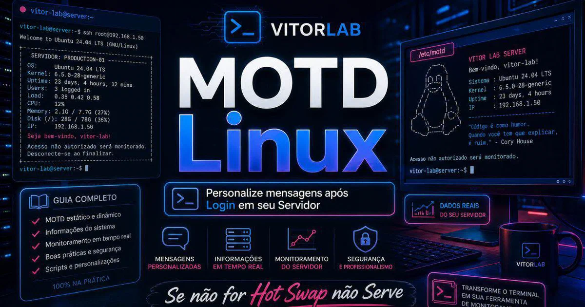 MOTD no Linux: o guia completo para personalizar e monitorar seu servidor no login